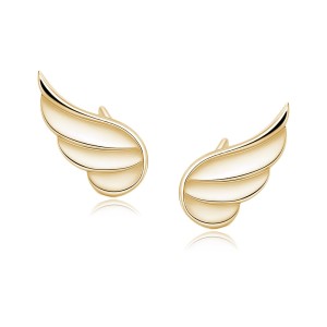 Cercei argint placati cu aur galben aripi DiAmanti Z1679EG-DIA (Argint 925‰ 1,5 g.)